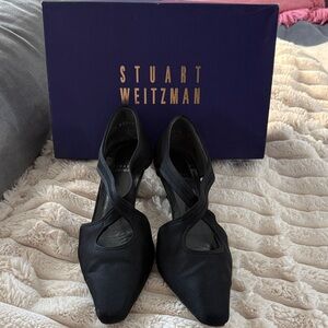 Stuart Weitzman Black Crisscross Heels. Originally $198.